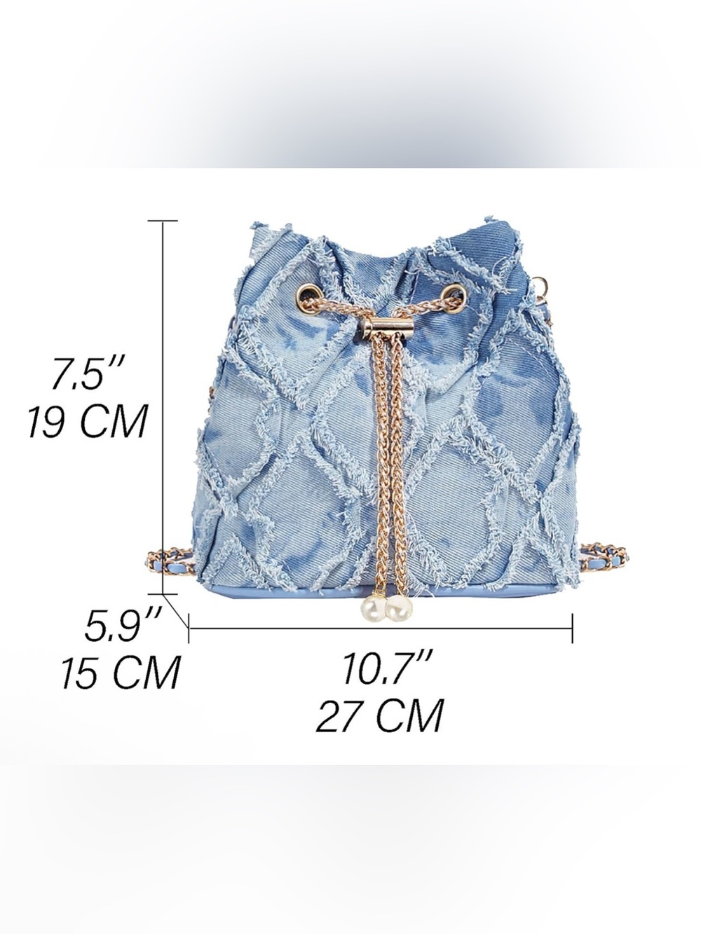 NWT Denim Bucket Crossbody Bag - Picture 7 of 7